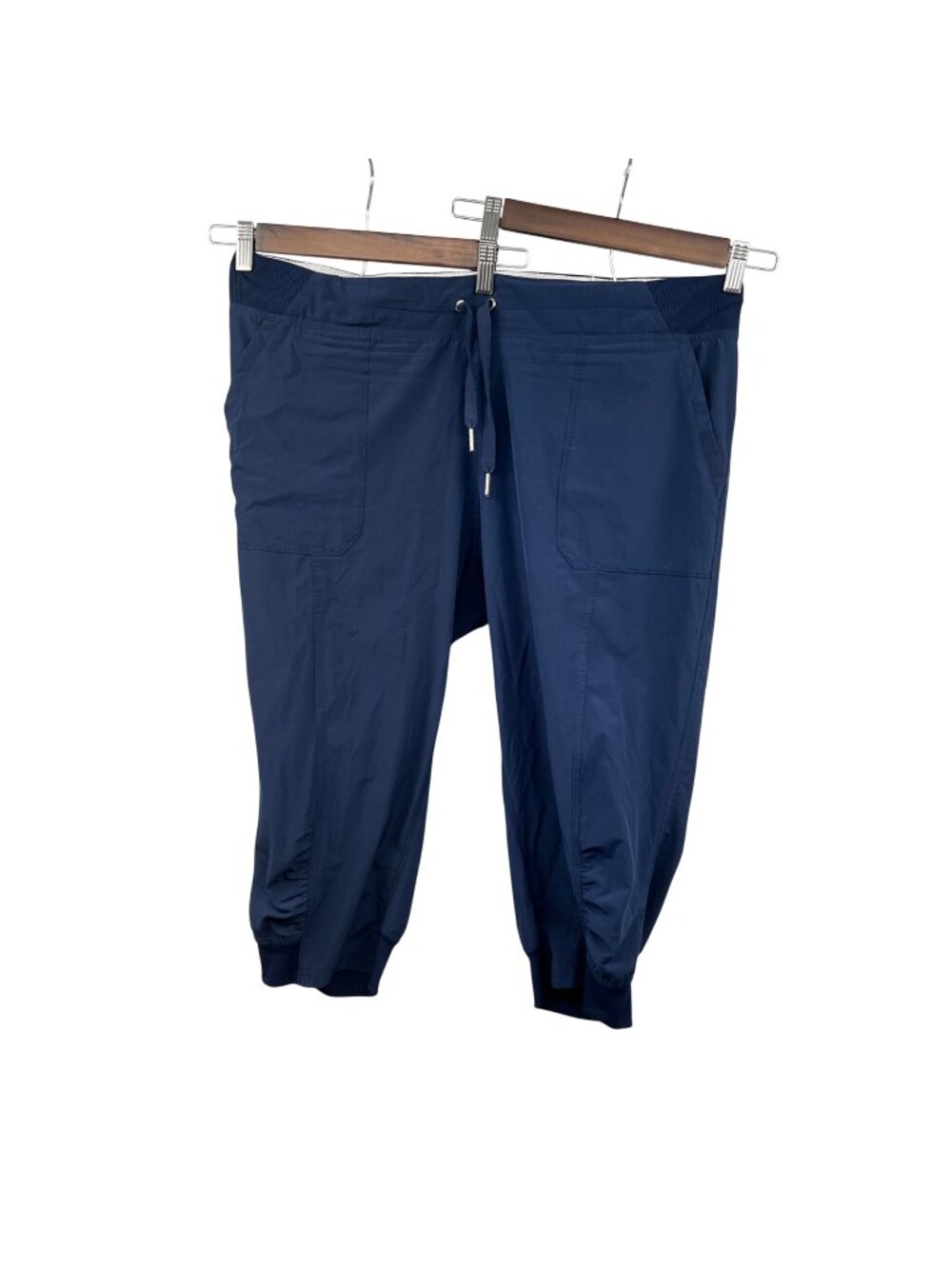 Calvin Klein Performance Womens Cropped Active Pants Drawstring Blue Size XXL